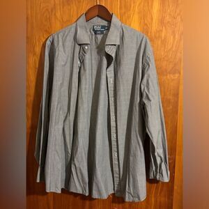 Men's Ralph Lauren Regent Custom Fit Long Sleeves sz. 18 36/37 black white.‎